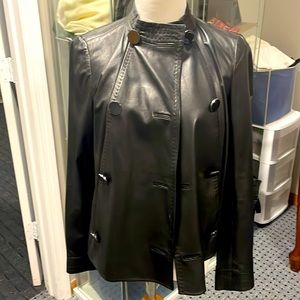 Tory Burch 100% leather jacket with shining buttons